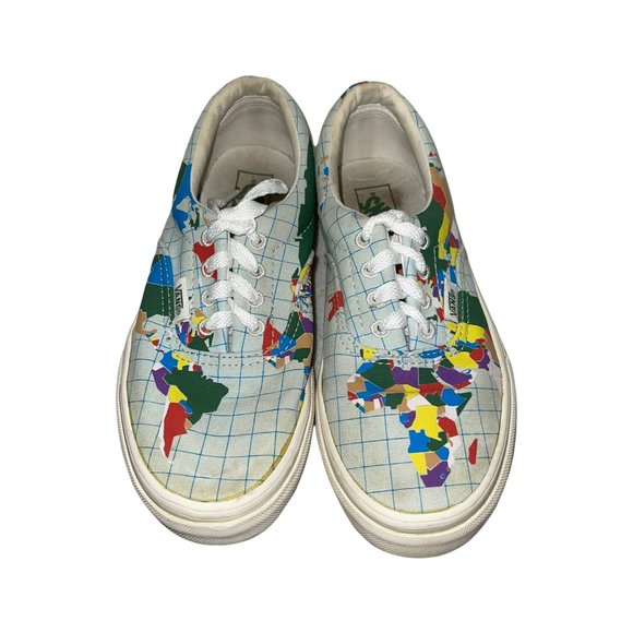 Vans Colorful Era Save Our Planet Around the World Map Sneakers Kid's 3 - Picture 3 of 10
